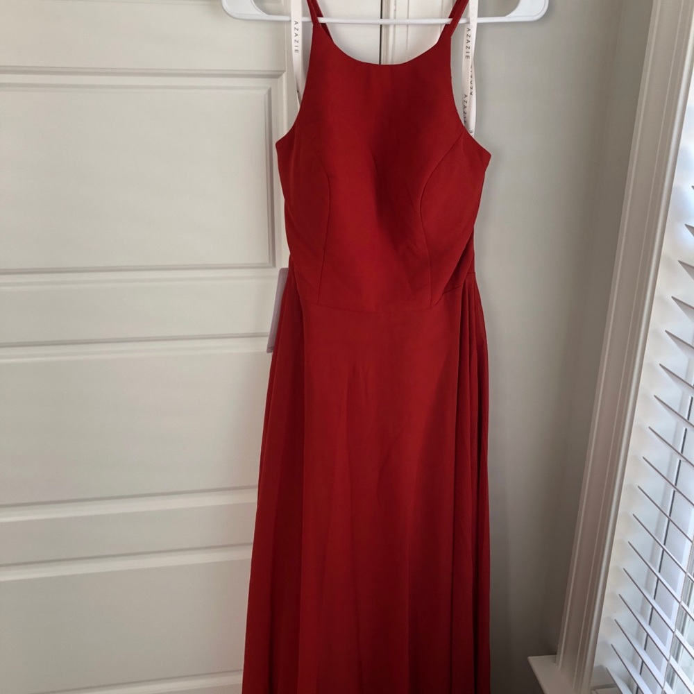 Azazie Bridesmaid Dress Celyn Rust